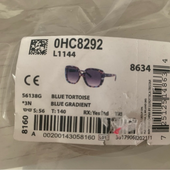 Women’s Coach Square Sunglasses/BlueTortoise - Picture 4 of 8